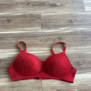 Torrid Dream Wire Free Pushup red bra size 42D
